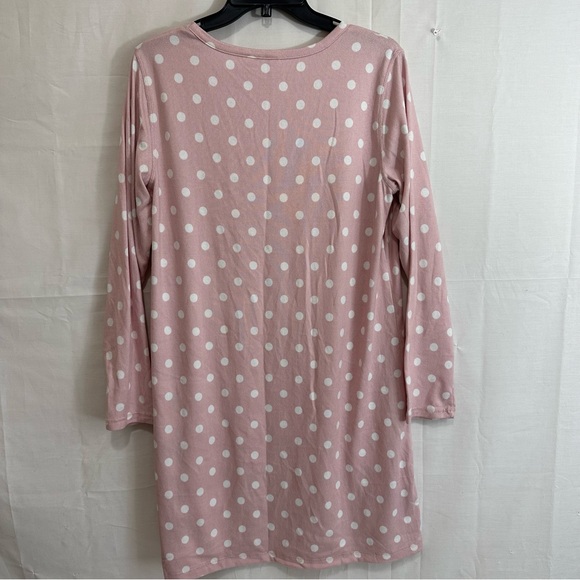 Charter Club Women’s Pink & White White Polka Dot Nightgown Pajama Night Dress S - Picture 2 of 5